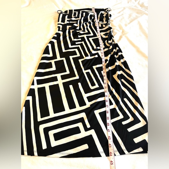 NWOT Jules & Leopold B&W Geo Print Cowl Neck Slip Midi Dress Date Night Party, M - Picture 12 of 14